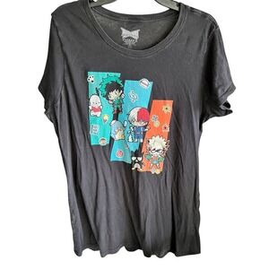 My Hero Academia Anime Deku Bakugo Todoroki Hello Kitty Sanrio girls tee SZ XXL